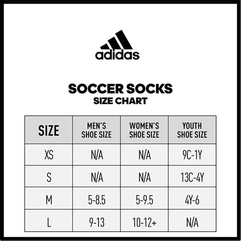 Adidas football socks size guide